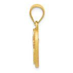 FJC Finejewelers 14 kt Two Tone Gold Initial E In Heart Charm