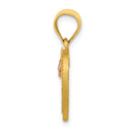 FJC Finejewelers 14 kt Two Tone Gold Initial F In Heart Charm