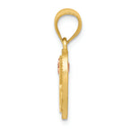FJC Finejewelers 14k Yellow Gold Two-tone Initial K In Heart Charm