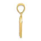 FJC Finejewelers 14 kt Two Tone Gold Initial N In Heart Charm