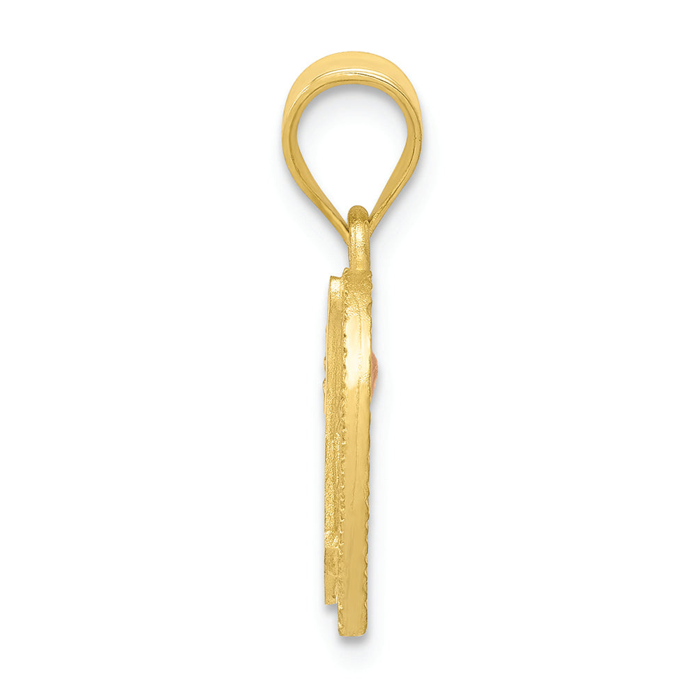 FJC Finejewelers 14 kt Two Tone Gold Initial N In Heart Charm