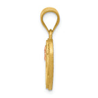 FJC Finejewelers 14 kt Two Tone Gold Initial O In Heart Charm