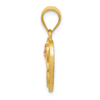 FJC Finejewelers 14 kt Two Tone Gold Initial R In Heart Charm