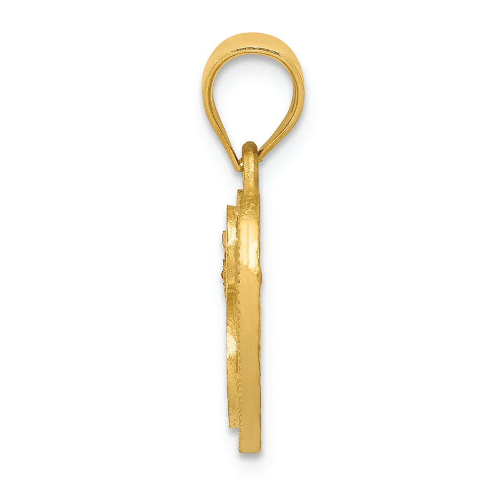 FJC Finejewelers 14 kt Two Tone Gold Initial S In Heart Charm
