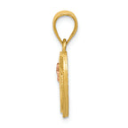 FJC Finejewelers 14 kt Two Tone Gold Initial T In Heart Charm