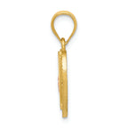 FJC Finejewelers 14 kt Two Tone Gold Initial W In Heart Charm