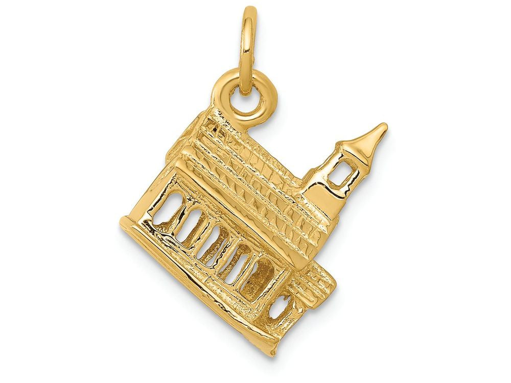 FJC Finejewelers 14k Yellow Gold 3d Church Charm