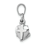FJC Finejewelers 14k White Gold White 3d Faith  Hope Love (cross Anchor Heart) Mini Charm