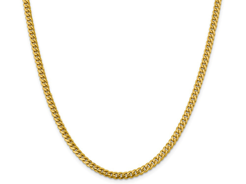 FJC Finejewelers 14 kt Yellow Gold 4.25mm Solid Miami Cuban Chain