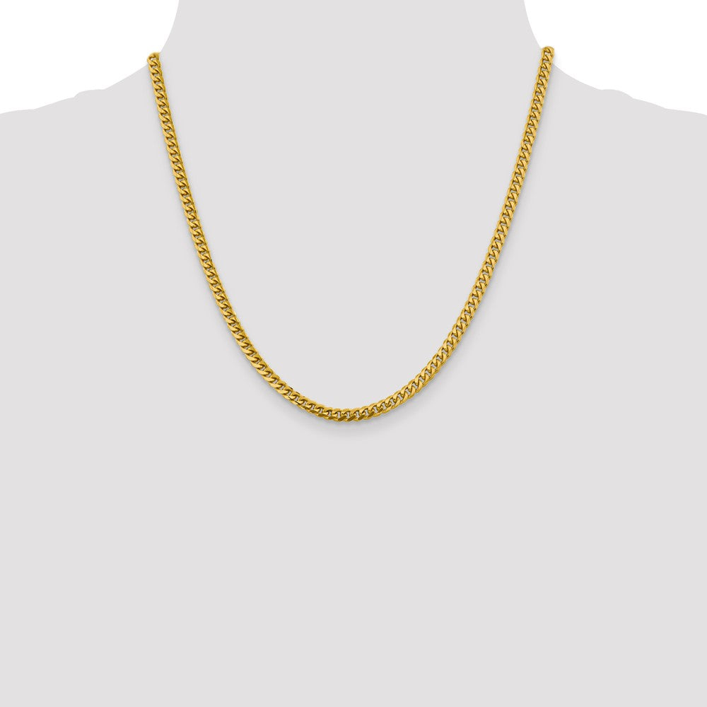 FJC Finejewelers 14 kt Yellow Gold 4.25mm Solid Miami Cuban Chain