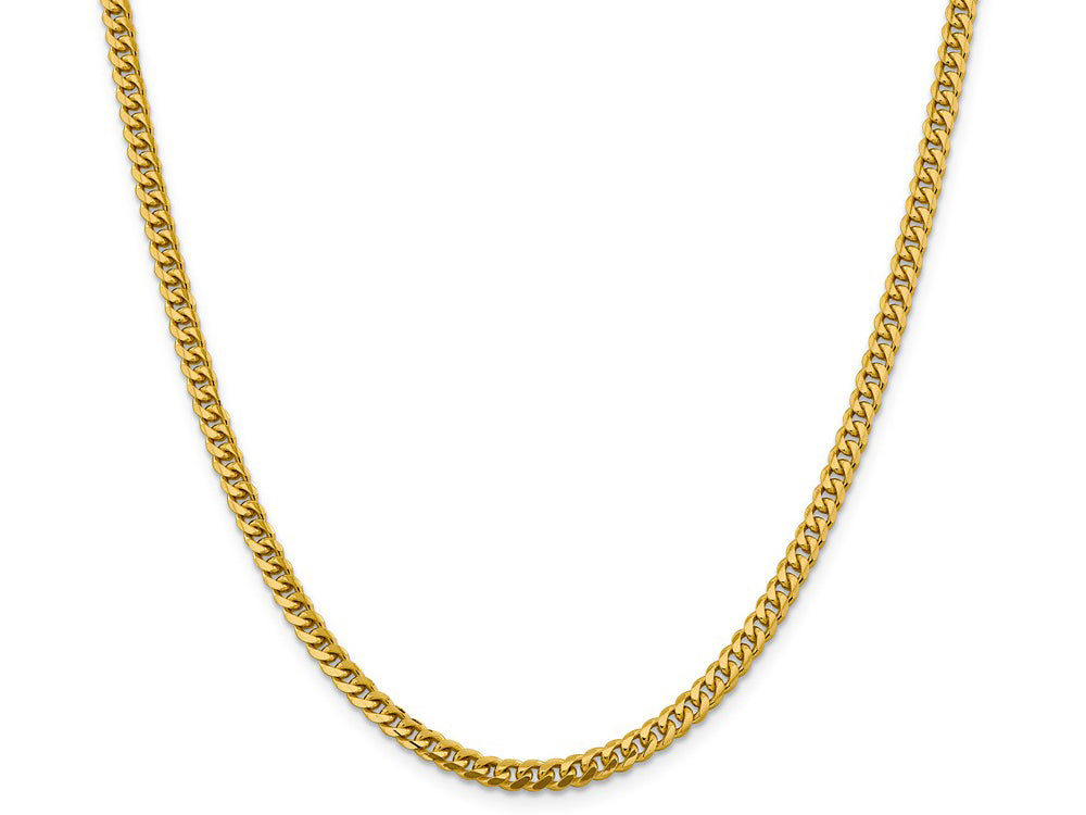 FJC Finejewelers 14 kt Yellow Gold 4.25mm Solid Miami Cuban Chain