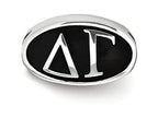 LogoArt Sterling Silver 12.25mm Delta Gama Oval Letters Bead Charm