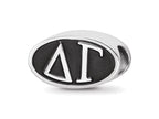 LogoArt Sterling Silver 12.25mm Delta Gama Oval Letters Bead Charm