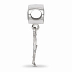LogoArt Sterling Silver Delta Gamma Oval Bead Charm With Anchor Dangle Bead Charm
