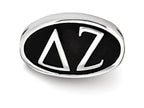 LogoArt Sterling Silver 12.25mm Delta Zeta Oval Letters Bead Charm