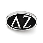 LogoArt Sterling Silver 12.25mm Delta Zeta Oval Letters Bead Charm