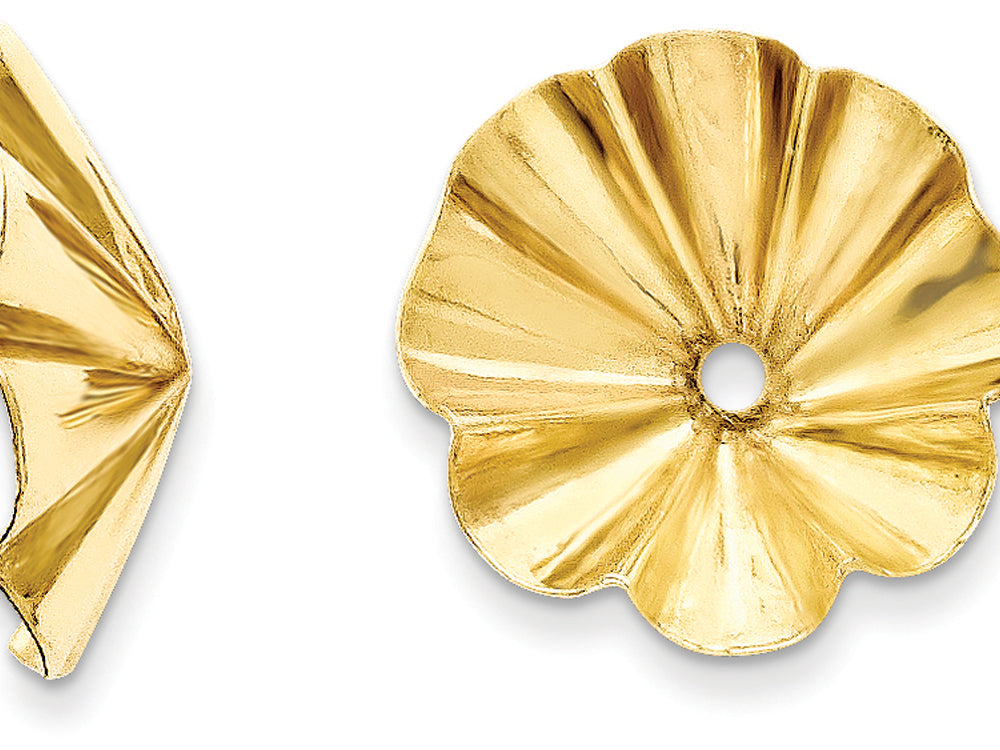 FJC Finejewelers 14k Yellow Gold Polished Fancy Earring Jackets