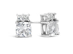 FJC Finejewelers 10k White Gold 6mm Cushion-Cut White Topaz Earrings