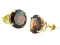 FJC Finejewelers Solid 14k Yellow Gold 8mm Round Garnet Stud Earrings