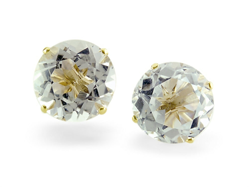 FJC Finejewelers 14k Yellow Gold 8mm Round White Topaz Stud Earrings
