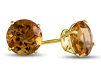 FJC Finejewelers 10k Yellow Gold 7mm Round Citrine Post-With-Friction-Back Stud Earrings