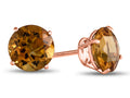 FJC Finejewelers 14k Rose Gold 7mm Round Citrine Post-With-Friction-Back Stud Earrings