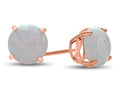 FJC Finejewelers 14k Rose Gold 7mm Round Created Opal Post-With-Friction-Back Stud Earrings