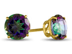 FJC Finejewelers 14k Yellow Gold 7mm Round Mystic Topaz Post-With-Friction-Back Stud Earrings