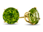 FJC Finejewelers 14k Yellow Gold 7mm Round Peridot Post-With-Friction-Back Stud Earrings