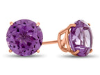 FJC Finejewelers 14k Rose Gold 7mm Round Simulated Alexandrite Post-With-Friction-Back Stud Earrings