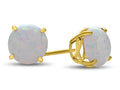 FJC Finejewelers 10k Yellow Gold 7mm Round Simulated Opal Post-With-Friction-Back Stud Earrings
