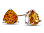 FJC Finejewelers 7x7mm Trillion Citrine Post-With-Friction-Back Stud Earrings