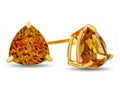 FJC Finejewelers 7x7mm Trillion Citrine Post-With-Friction-Back Stud Earrings