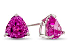 FJC Finejewelers 7x7mm Trillion Created Pink Sapphire Post-With-Friction-Back Stud Earrings