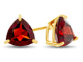 FJC Finejewelers 7x7mm Trillion Garnet Post-With-Friction-Back Stud Earrings