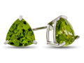 FJC Finejewelers 7x7mm Trillion Peridot Post-With-Friction-Back Stud Earrings