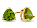 FJC Finejewelers 7x7mm Trillion Peridot Post-With-Friction-Back Stud Earrings