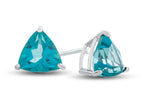 FJC Finejewelers 7x7mm Trillion Coated Paraiba Topaz Post-With-Friction-Back Stud Earrings
