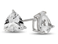 FJC Finejewelers 7x7mm Trillion White Topaz Post-With-Friction-Back Stud Earrings