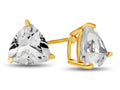FJC Finejewelers 7x7mm Trillion White Topaz Post-With-Friction-Back Stud Earrings