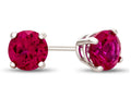 FJC Finejewelers 4.5mm Round Created Ruby Post-With-Friction-Back Stud Earrings