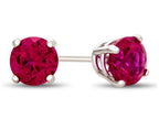 FJC Finejewelers 4.5mm Round Created Ruby Post-With-Friction-Back Stud Earrings