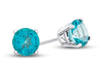 FJC Finejewelers 4.5mm Round Coated Paraiba Topaz Post-With-Friction-Back Stud Earrings