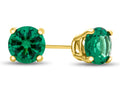 FJC Finejewelers 4.5mm Round Simulated Emerald Post-With-Friction-Back Stud Earrings