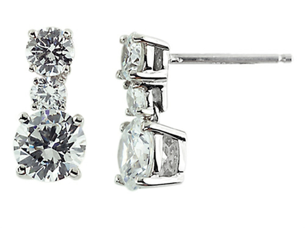FJC Finejewelers White Cubic Zirconia 6mm Post-With-Friction-Back Earrings