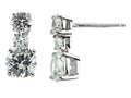 FJC Finejewelers White Cubic Zirconia 6mm Post-With-Friction-Back Earrings