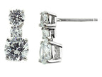 FJC Finejewelers White Cubic Zirconia 6mm Post-With-Friction-Back Earrings