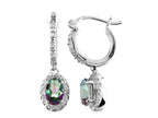 FJC Finejewelers 6x4mm Oval Mystic Topaz Click-Top Earrings