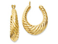 FJC Finejewelers 14k Yellow Gold Polished Twisted Hollow Hoop Earring Jackets