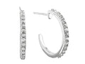 FJC Finejewelers 1.5mm Created White Sapphire Post-With-Friction-Back Hoop Earrings